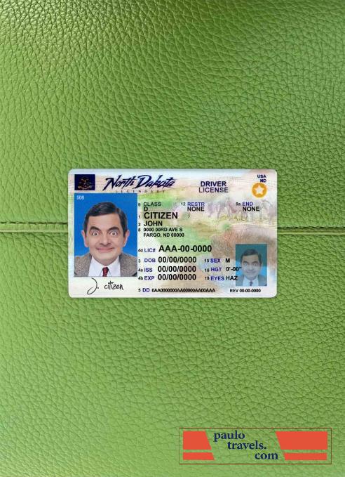 USA North Dakota DL 2020   present photolook FRONT PSD template